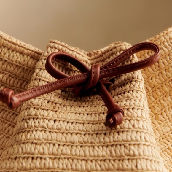 Sezane Farrow Bag Raphia Natural Straw - Picture 4 of 13
